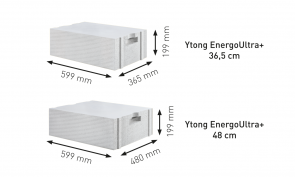 Ytong EnergoUltra+ PP2/0,3 S+GT gāzbetona bloki 480
